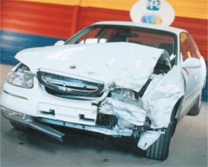 smashed car